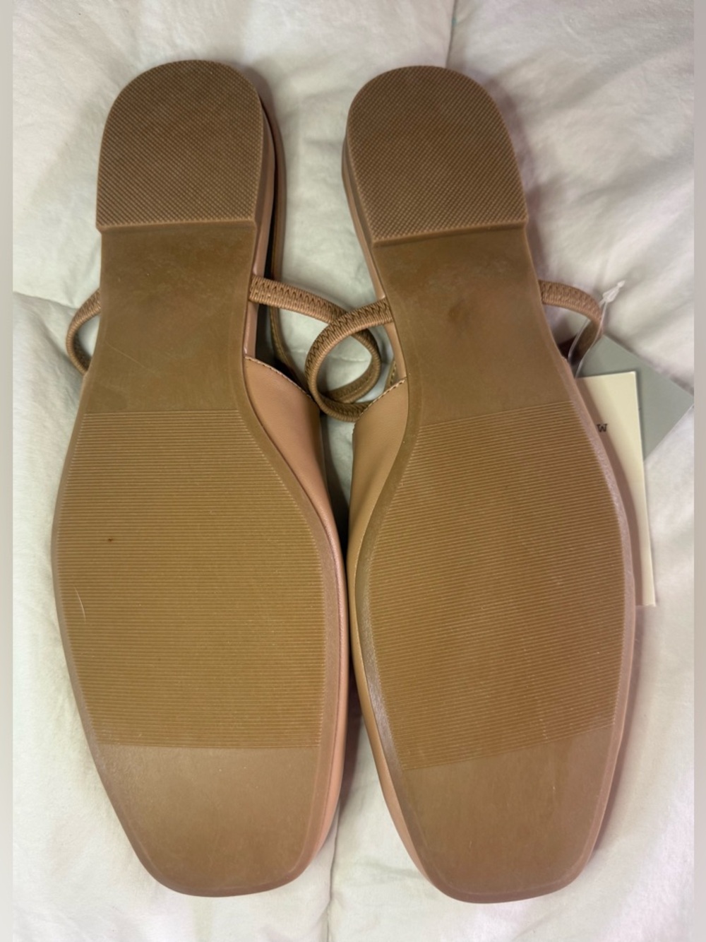 a new day Vada Tan Memory Foam Ballet Flat Adjustable Comfort Travel Shoes NEW - Picture 2 of 5
